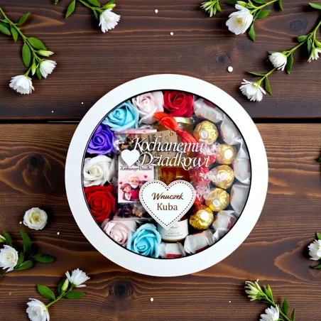 Dziadek: wieczko + serce z imieniem