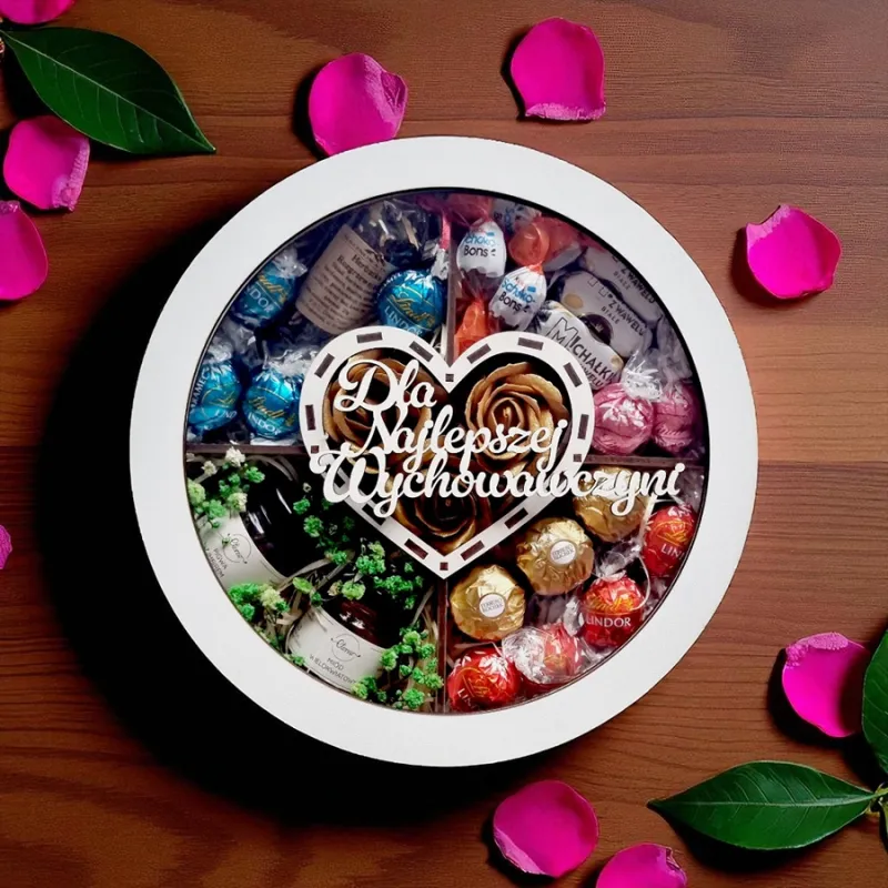 Pudełko dla wychowawczyni z napisem