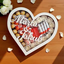 Personalizowane pudełko serce na ślub