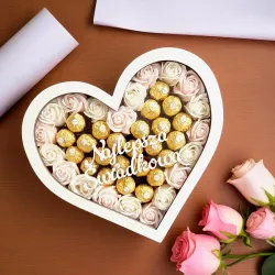 Pudełko serce dla świadkowej z napisem