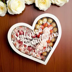 Pudełko serce dla świadkowej z imieniem