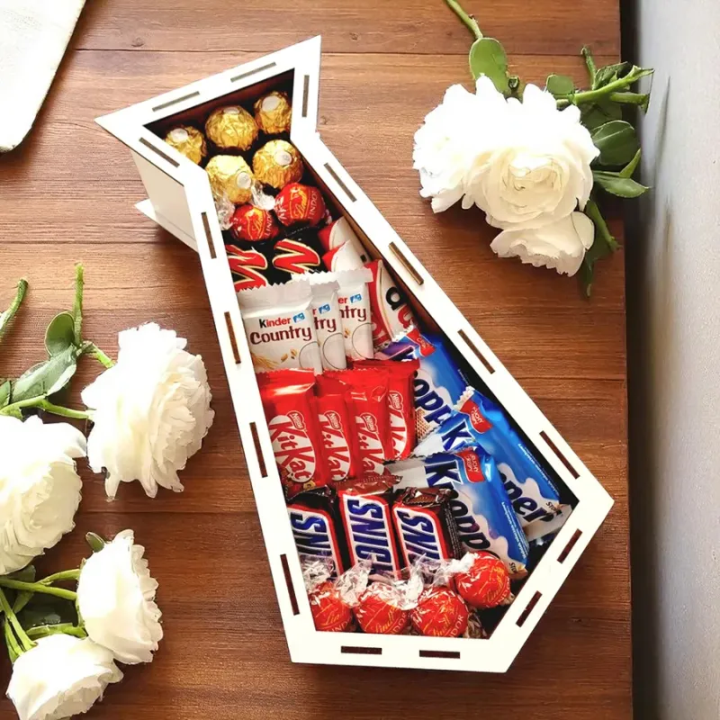 Wnętrze pudełka krawat dla taty