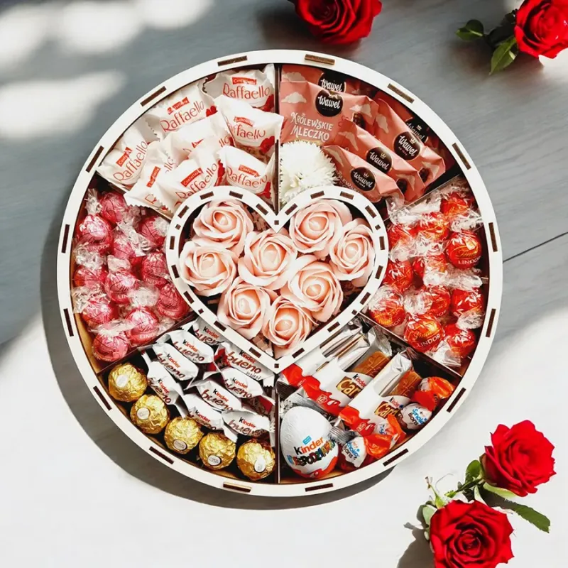 Komunijne pudełko z napisem i gołębiem