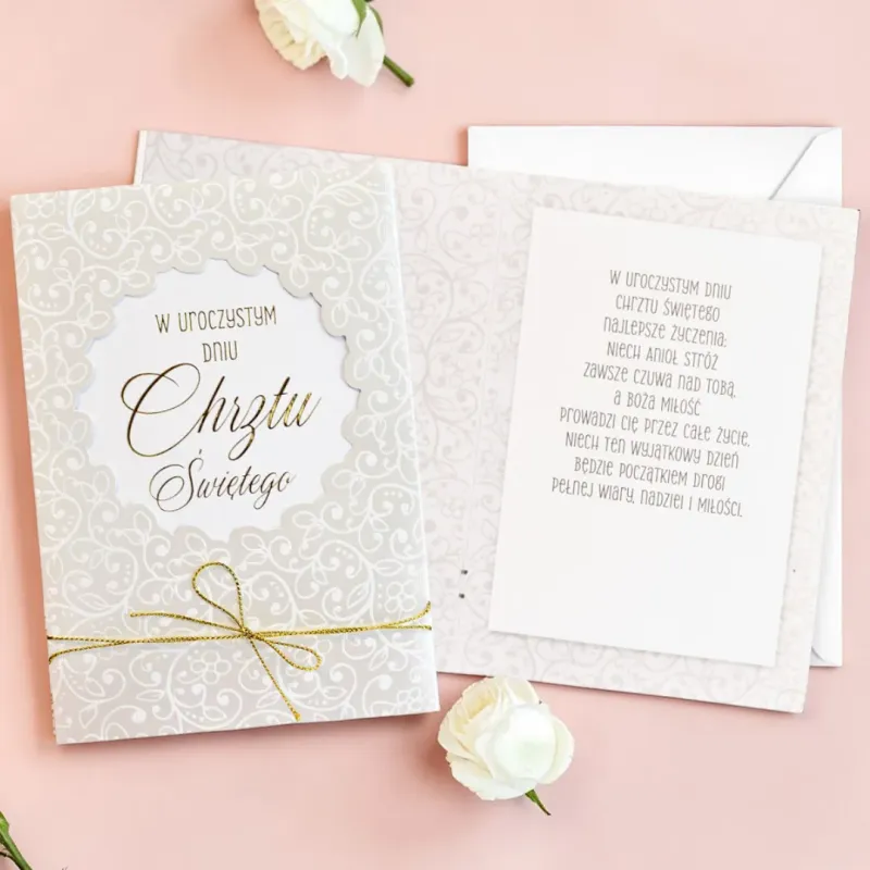 Dream Cards B6 z życzeniami na Chrzest | Kartka z kopertą