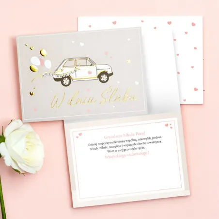 W dniu Ślubu – dekoracyjny karnet z życzeniami