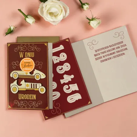 W dniu Urodzin – karnet z wymiennymi cyframi