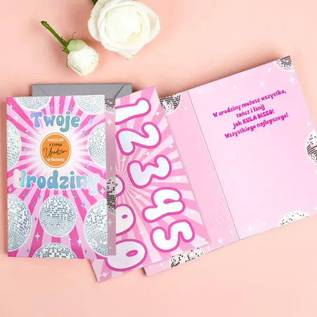 Twoje Urodziny – karnet z kulami disco