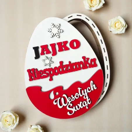 Świąteczne pudełko jajko niespodzianka