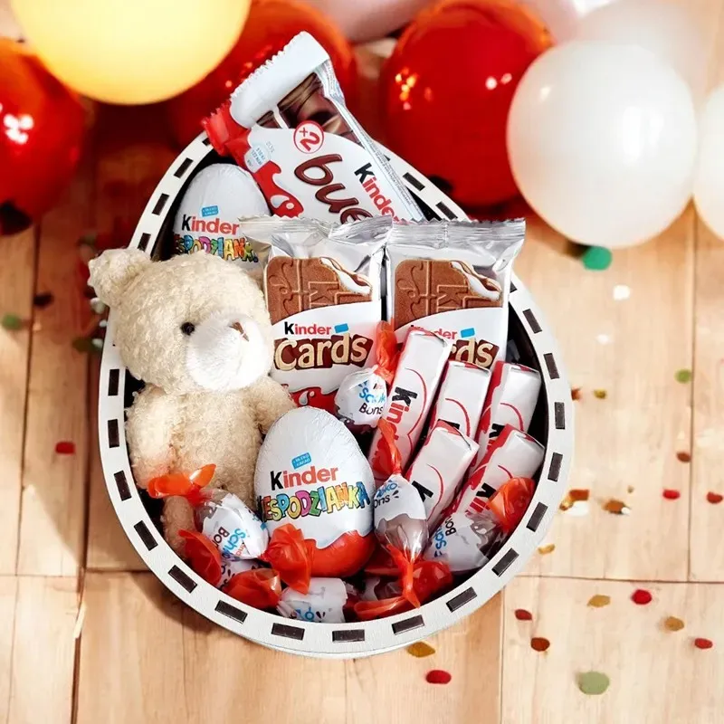 Personalizowana słodka niespodzianka w pudełku w kształcie jajka